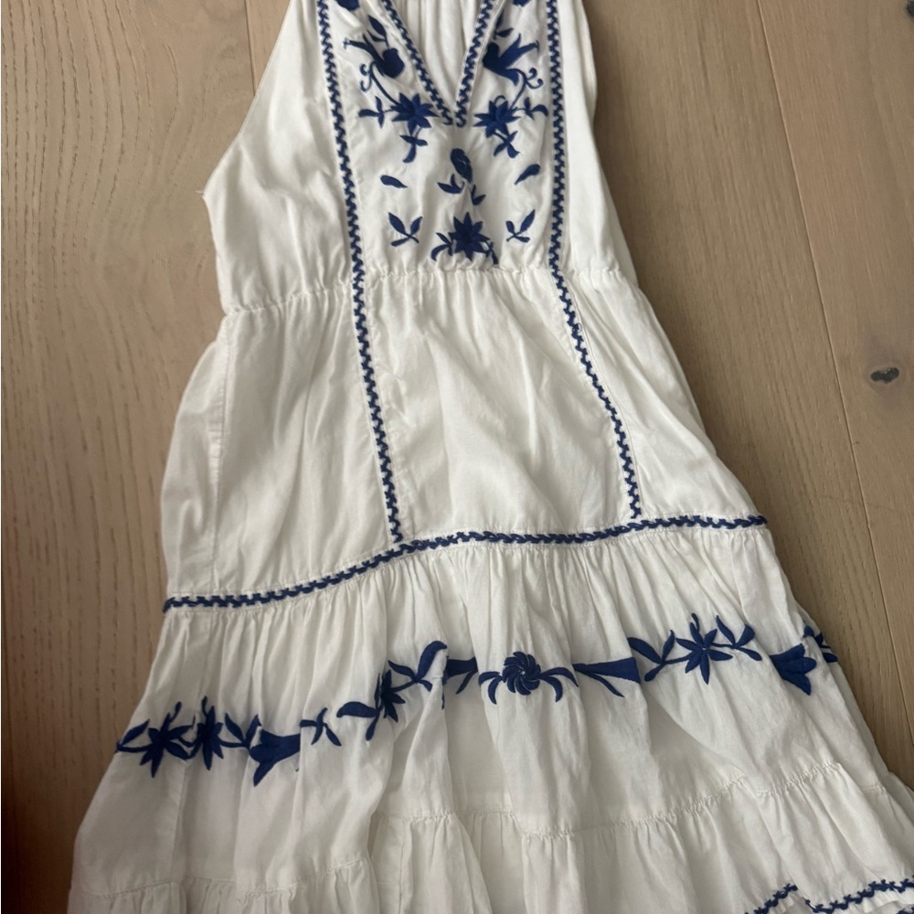 EGG with Blue Embroidery Girls dress